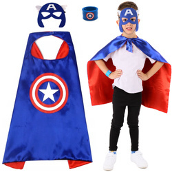 STRÓJ KOSTIUM KAPITAN AMERYKA AVENGERS PELERYNA MASKA KARNAWAŁ DLA DZIECI