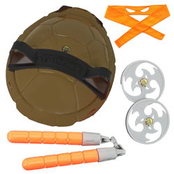 Wojownicze Żółwie Ninja Michelangelo – strój, skorupa, rzutki, nunczako