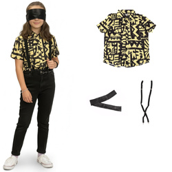 Strój ELEVEN serial STRANGER THINGS kostium: koszula szelki opaska