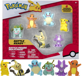 Zestaw Pokémon 6 figurek BATTLE READY MULTI-PACK Pikachu, Mimikyu, Toxel, Bulbasaur, Charmander, Squirtale PKW2684