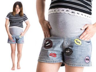 MODNE KRÓTKIE SPODENKI SZORTY CIĄŻOWE JEANS M2