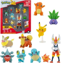 Zestaw Pokemon 10 figurek BATTLE READY MULTI-PACK Pikachu, Bulbasaur, Charmander, Squitrle, Gible, Oddish, Growlithe, Yamper, Cinderace model: PKW2855
