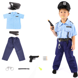 Kostium POLICJANTA 116-122 cm Strój + Akcesoria Dla Chłopca i Dziewczynki