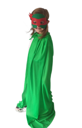 STRÓJ KOSTIUM RAPHAEL ŻÓŁWIE NINJA PELERYNA + MASKA