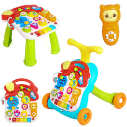 CHODZIK INTERAKTYWNY PCHACZ EDUKACYJNY STOLIK 6w1 CZERWONY