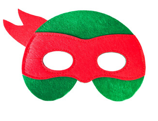 FILCOWA MASKA RAPHAEL ŻÓŁWIE NINJA