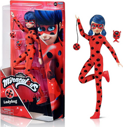 LALKA BIEDRONKA MIRACULOUS LADYBUG BIEDRONKA I CZARNY KOT AKCESORIA