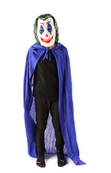 STRÓJ KOSTIUM JOKER PELERYNA MASKA HALLOWEEN