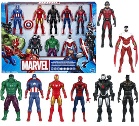 Zestaw 8 figurek AVENGERS MARVEL HASBRO E4552 HULK SPIDERMAN FALCON ANTMAN