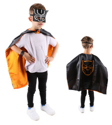 STRÓJ KOSTIUM CZARNA PANTERA AVENGERS PELERYNA MASKA KARNAWAŁ DLA DZIECI