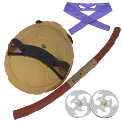 Wojownicze Żółwie Ninja Donatello – strój, skorupa, przepaska, rzutki, kij