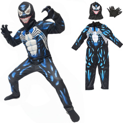 STRÓJ VENOM MARVEL dla DZIECI Kostium z MASKĄ i MIĘŚNIAMI + RĘKAWICE UNIKAT