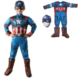 Strój KAPITAN AMERYKA + MASKA Kostium AVENGERS rozmiar: 104-128