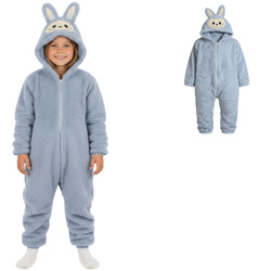 Strój LABUBU, kostium imitujący futerko, piżama LAFUFU z ogonkiem 110-140 BŁĘKIT