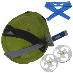 Kostium Wojownicze Żółwie Ninja Leonardo – Strój: skorupa, akcesoria, miecz