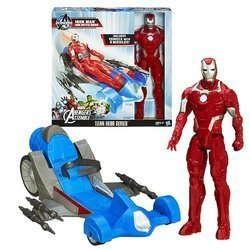 IRON MAN + SAMOCHÓD BATTLE RACER HASBRO DUŻY MODEL