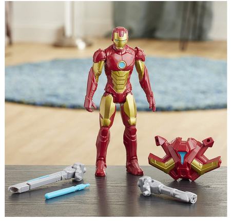 HASBRO FIGURKA IRON MAN + WYRZUTNIA E7380 BLAST GEAR