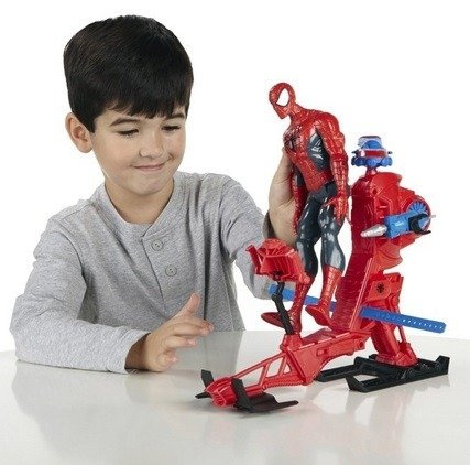 HASBRO SPIDERMAN 30cm +HELIKOPTER A6747 WEB COPTER