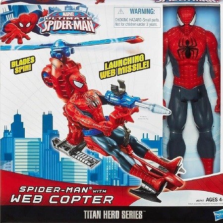 HASBRO SPIDERMAN 30cm +HELIKOPTER A6747 WEB COPTER
