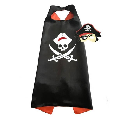 STRÓJ KOSTIUM PIRAT KORSARZ PELERYNA MASKA KARNAWAŁ HALLOWEEN  DLA DZIECI